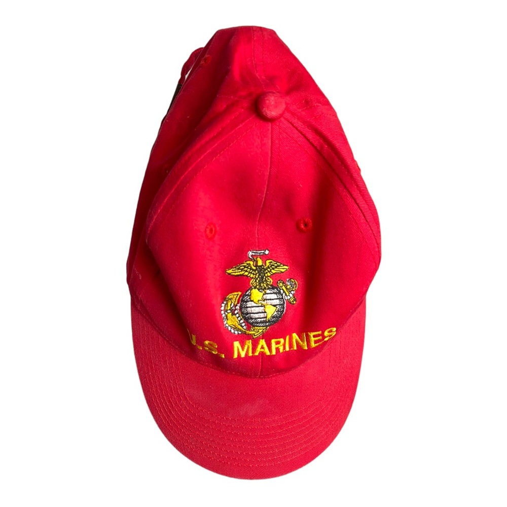 U.S Marines Red Adjustable Hat One Size Fits All Unisex